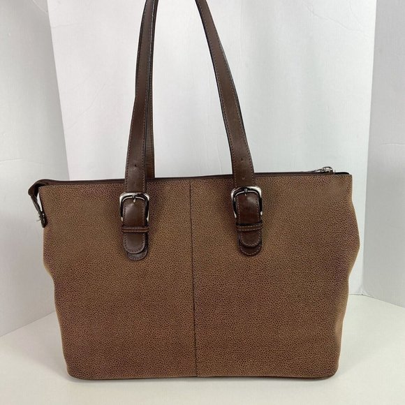 JACK GEORGES' USA HIGH QUALITY  BAG BRIEFCASE ORGANIZER TOTE GREEN Pebbled Suede - Picture 5 of 16